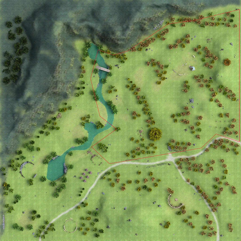 Elven Forest custom farming zone map